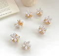 10 Pcs Pearl Mini Claw Clips Daisy Floral Hair Clips, Sweet Artificial Bangs Clips Decorative, Decorative Hair Accessories for Women and Girls