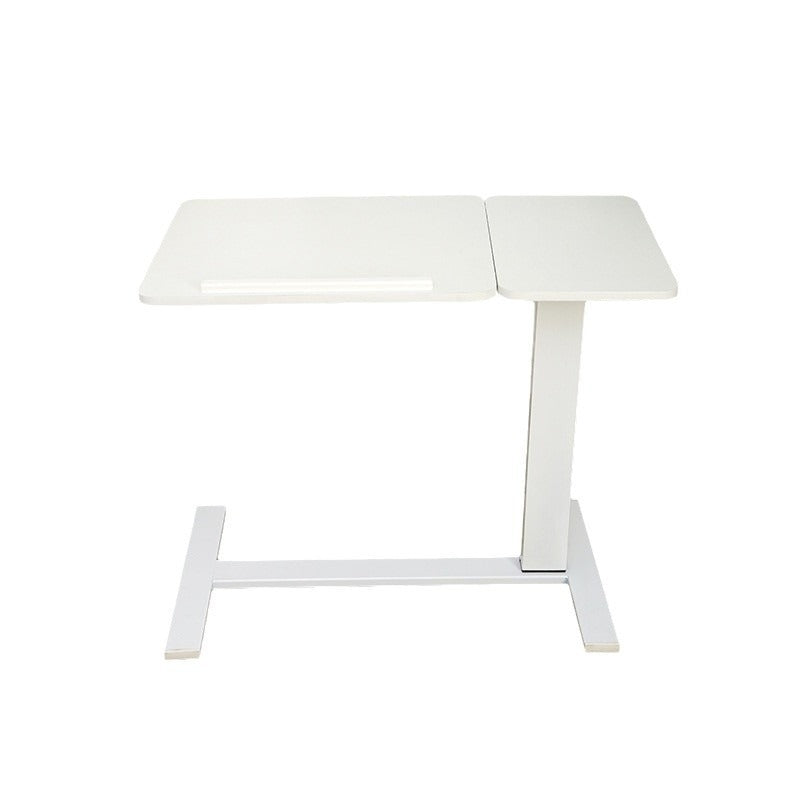 Adjustable Bedside Rolling Laptop Table with Flip Desktop – Height Adjustable Mobile Overbed Desk for Sofa, Bedroom, Study & Home Office Use