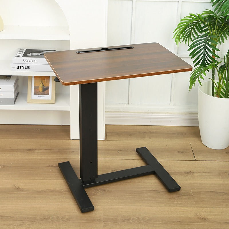 Adjustable Bedside Rolling Laptop Table with Flip Desktop – Height Adjustable Mobile Overbed Desk for Sofa, Bedroom, Study & Home Office Use